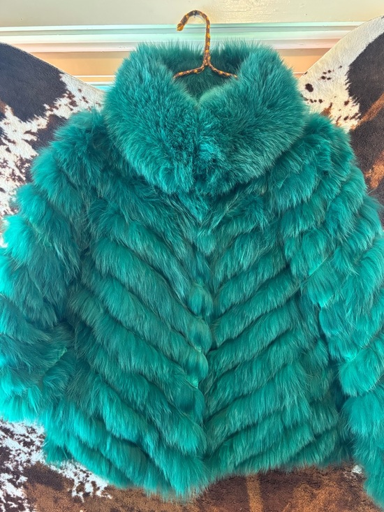 Morris Kaye & Sons Jackets & Blazers - Genuine FOX emerald green reversible coat